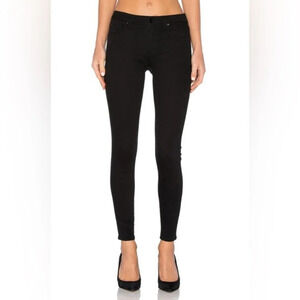 Alexander Wang Whip Stay Black Straight Skinny Jeans  Distressed Midrise Size 25